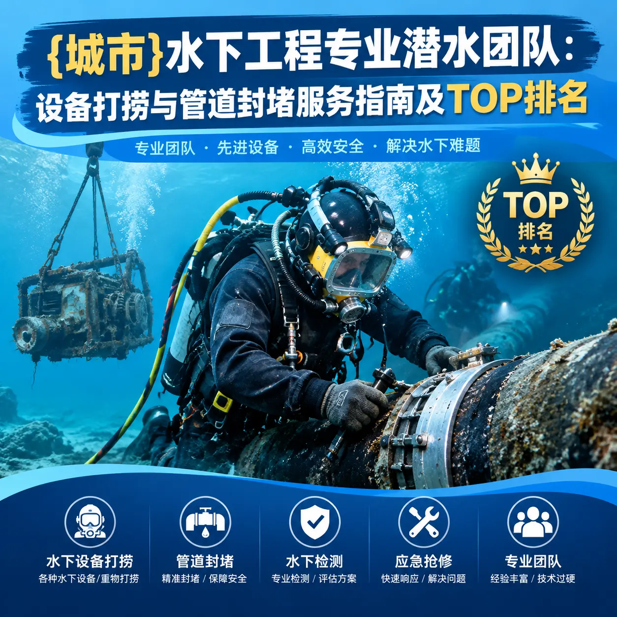 澄海水下工程专业潜水团队：设备打捞与管道封堵服务指南及TOP排名